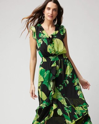 Sleeveless Ruffle Midi Dress