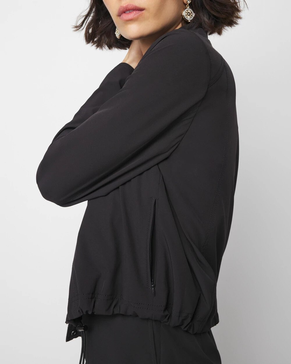 Drawcord Snap Button Jacket - image 3