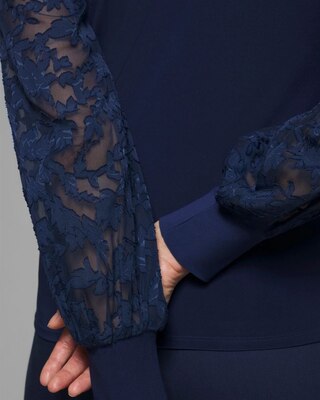 Outlet WHBM Long Sleeve V-Neck Top