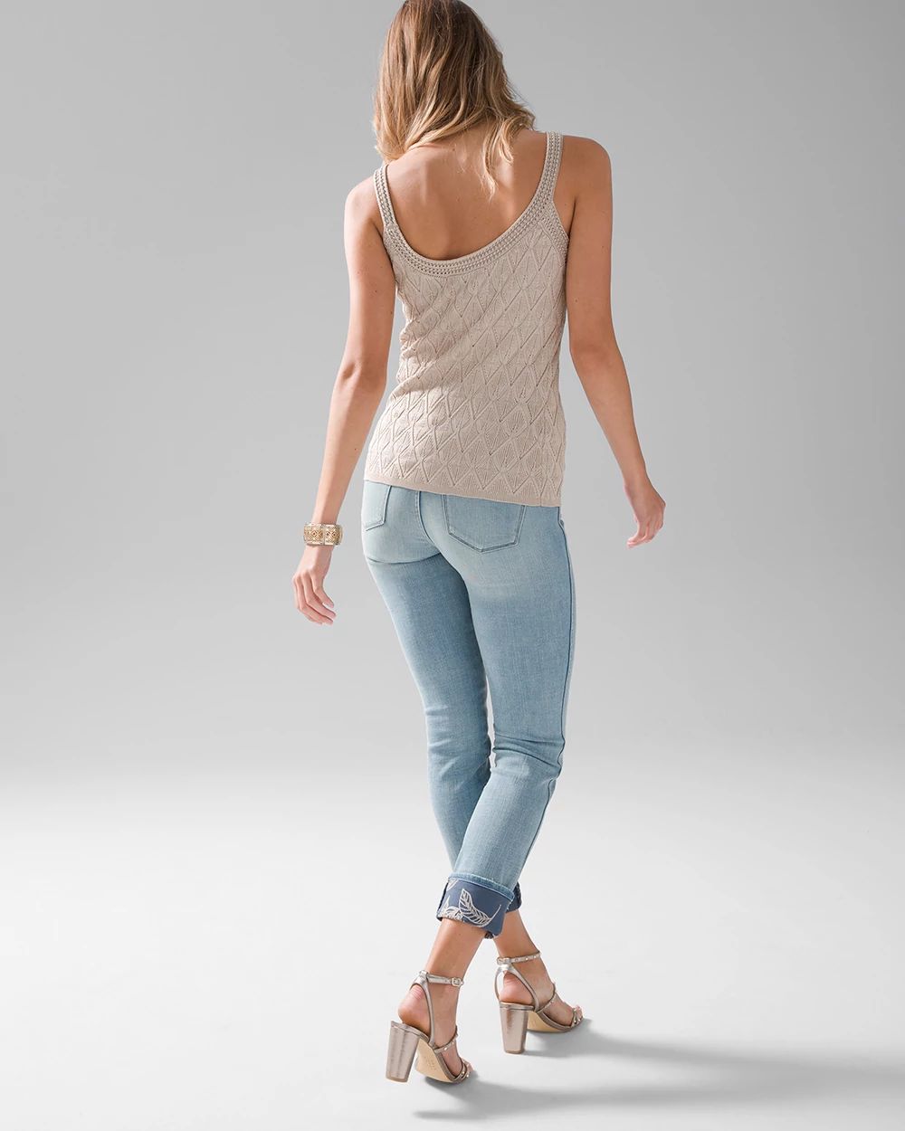 High Rise Everyday Soft Denim™ Scarf Hem Crop Jeans click to view larger image.