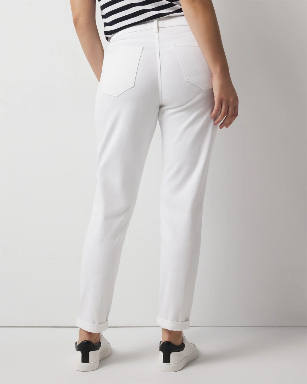 Mid-Rise Double Pocket Girlfriend Jean click to view larger image.
