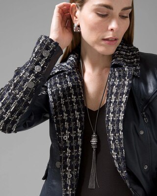 Hematite Rings Adjustable Tassel Necklace