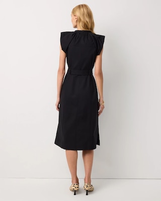 Puff Sleeve Shirt Dress click to view larger image.