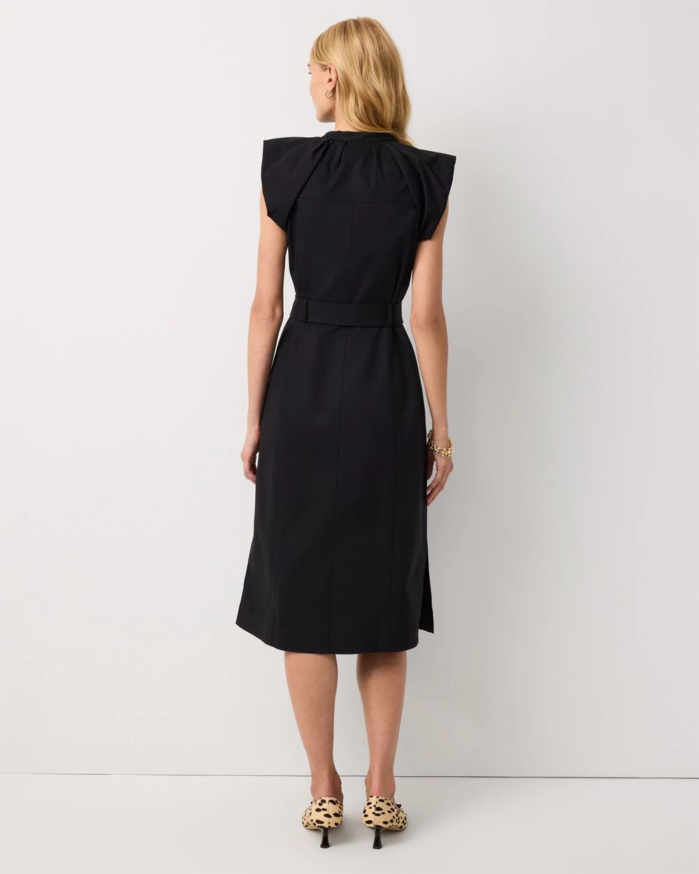 Petite Puff Sleeve Shirt Dress