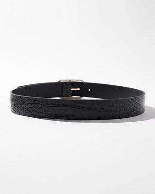 Croco Denim Belt