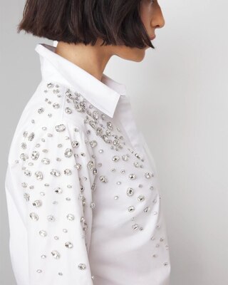 Embellished Poplin Shirt
