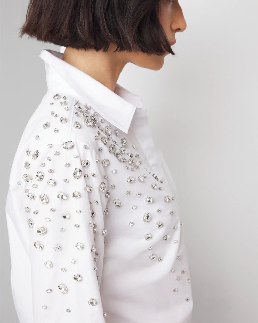 Embellished Poplin Shirt