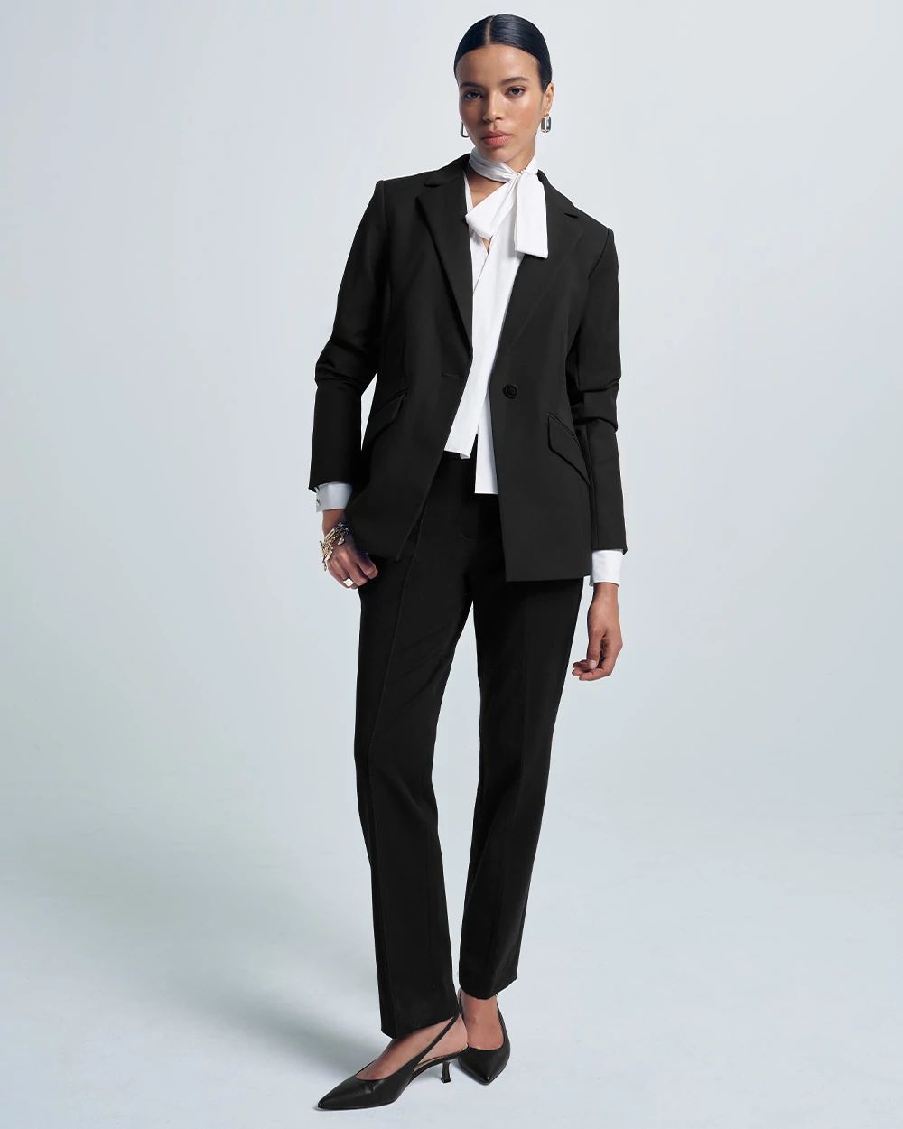 WHBM® Luxe Stretch One-Button Blazer