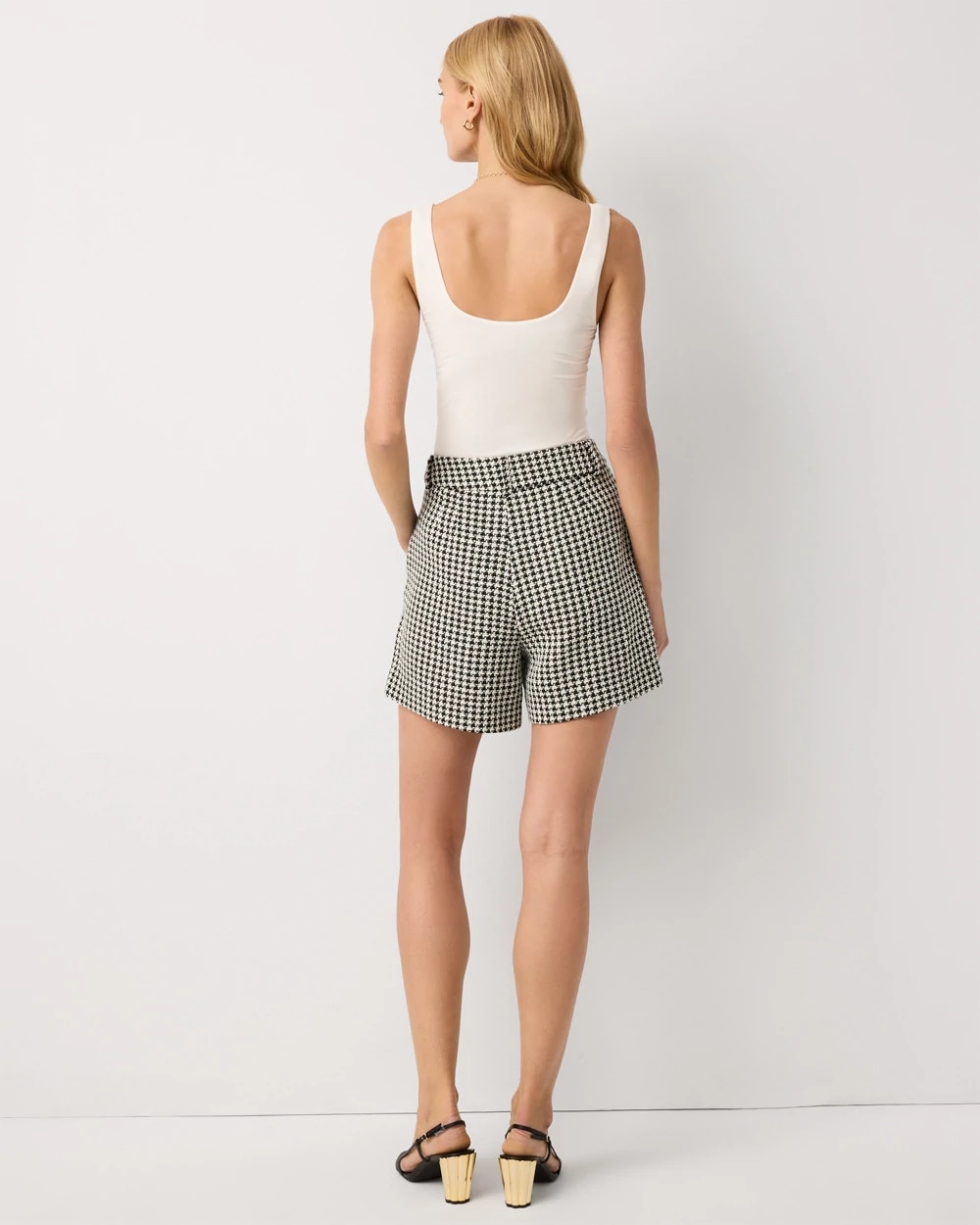 Houndstooth Tweed Short