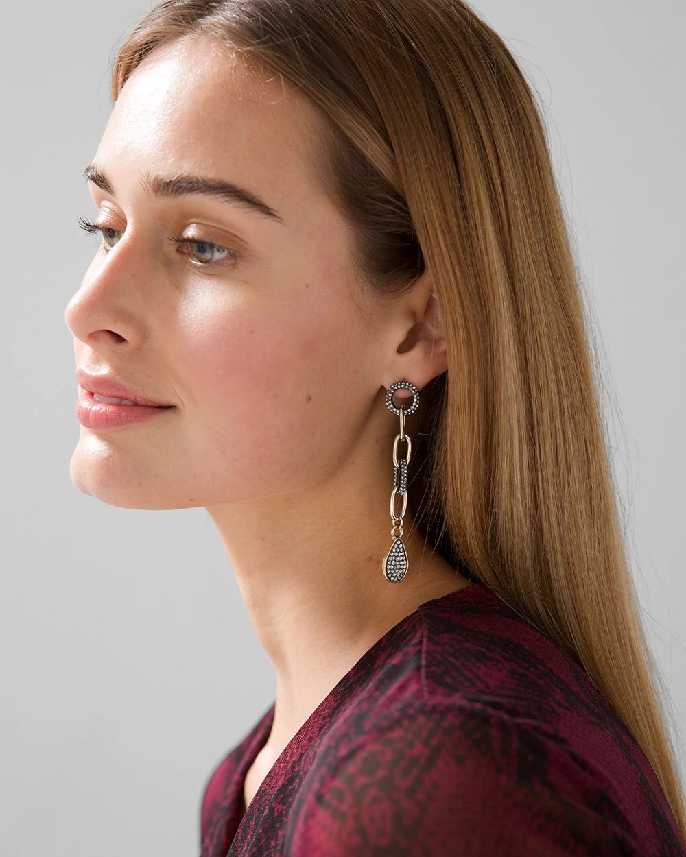 Pavé Linear Earrings