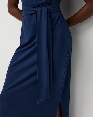 Ponte Tie-Waist Midi Dress click to view larger image.