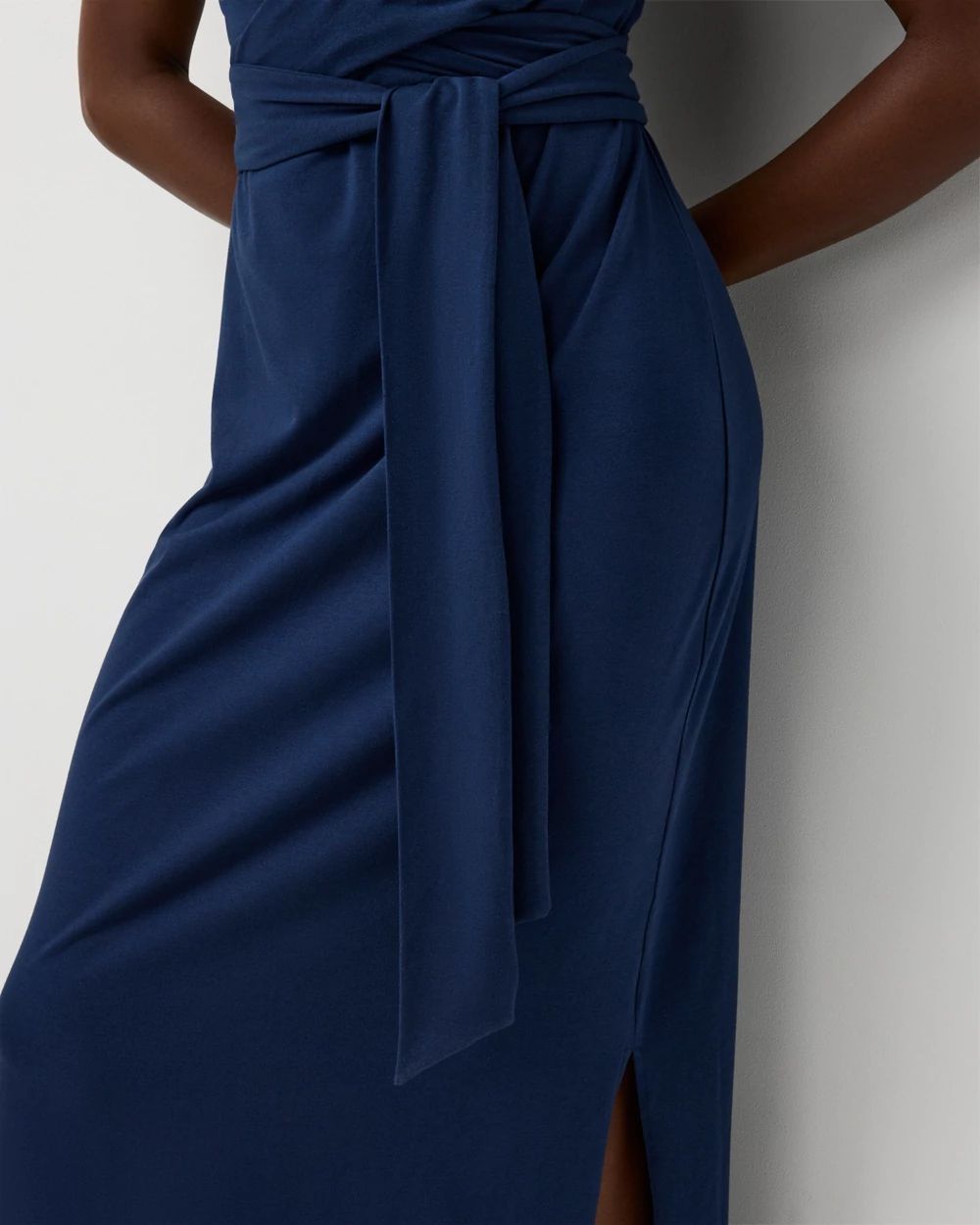 Ponte Tie-Waist Midi Dress click to view larger image.