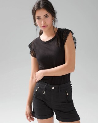 Lace Sleeve Tee