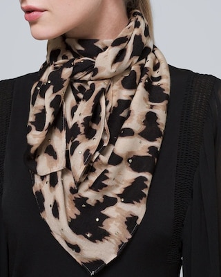 Leopard-Studded Square Scarf click to view larger image.