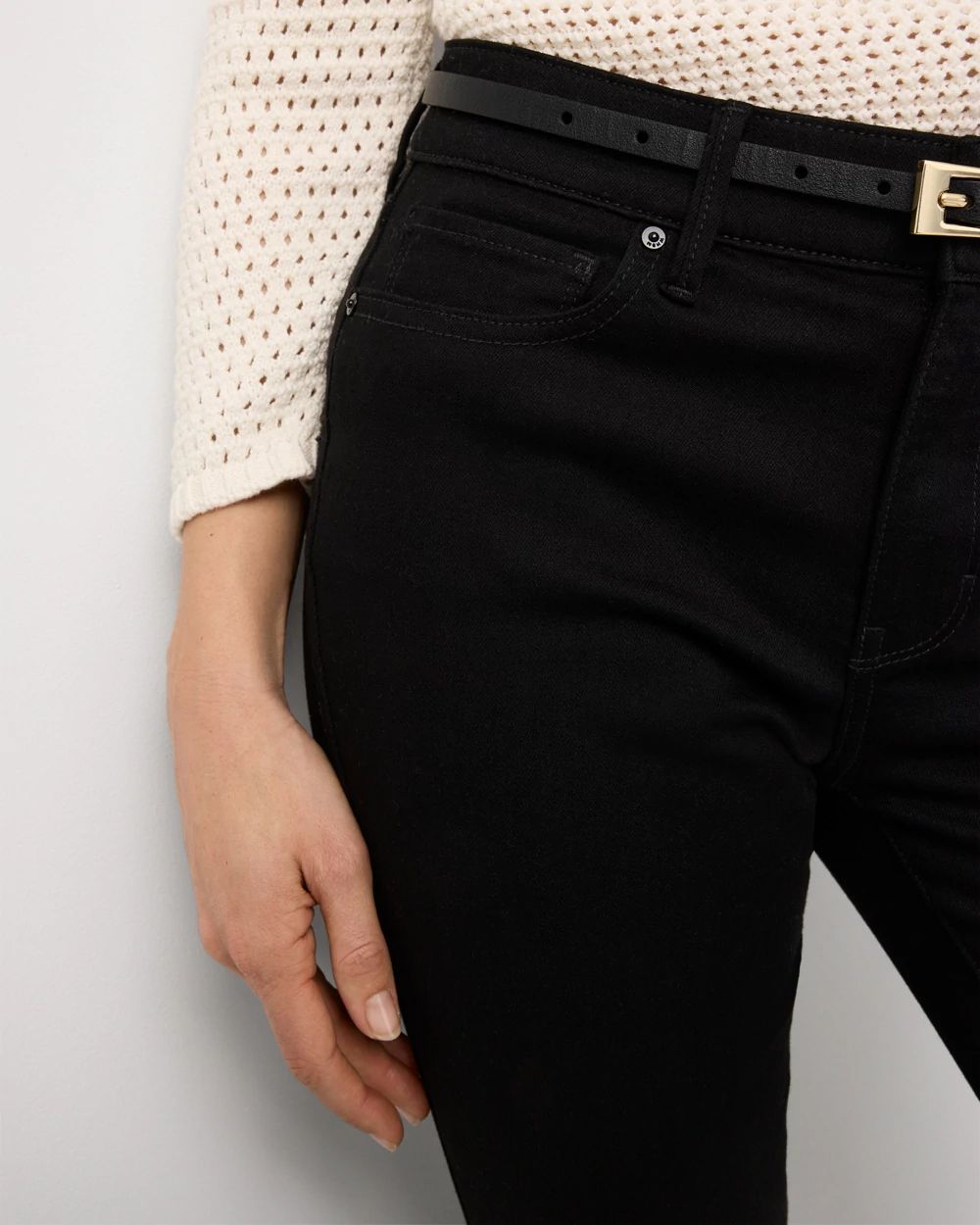 Mid-Rise Bootcut Jeans click to view larger image.