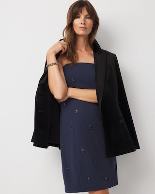 Petite Embellished Strapless Mini Dress click to view larger image.