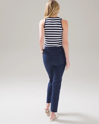 Petite Linen Slim Ankle Pants