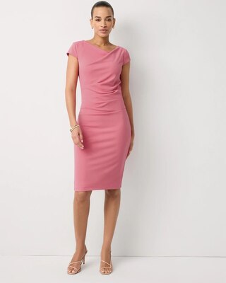 Cap Sleeve Draped Sheath Dress click to view larger image.