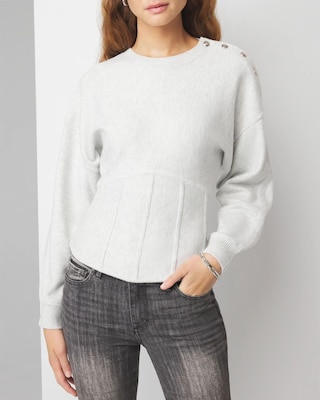 Corset-Inspired Pullover Sweater click to view larger image.