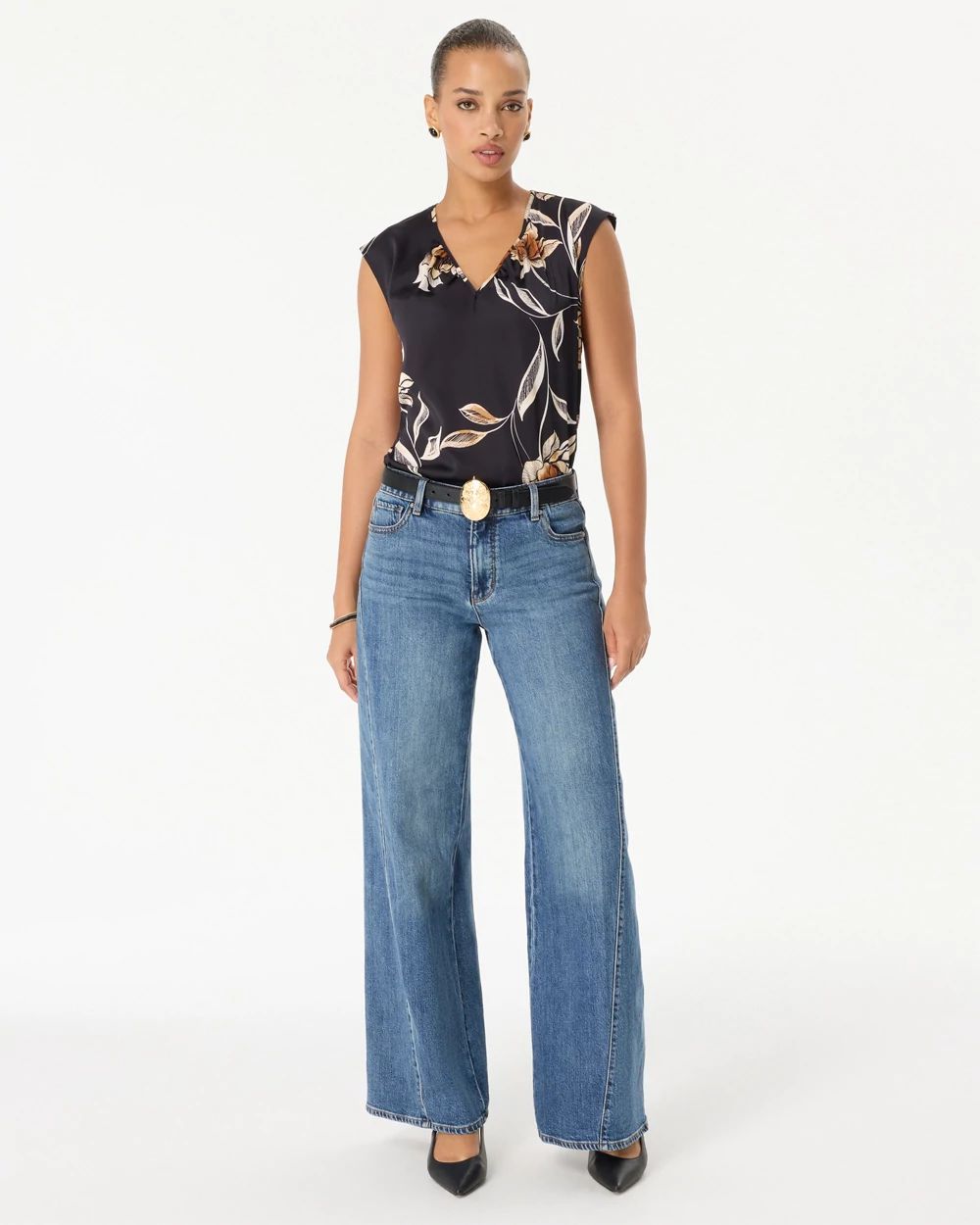 High-Rise Wide Leg Jeans
