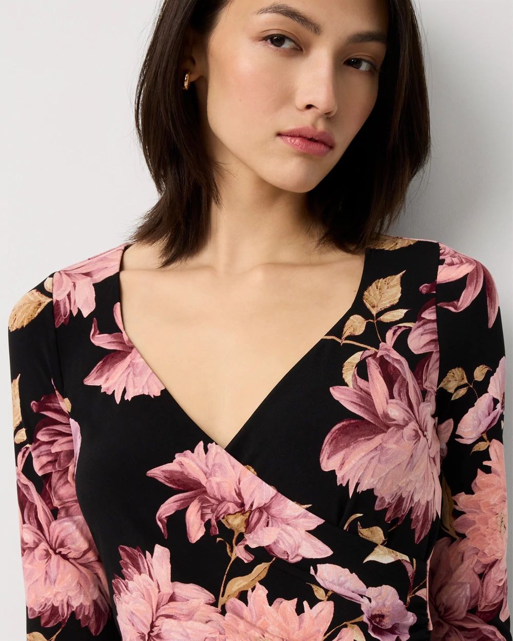 Petite Sweetheart Neck Ruched Midi Dress