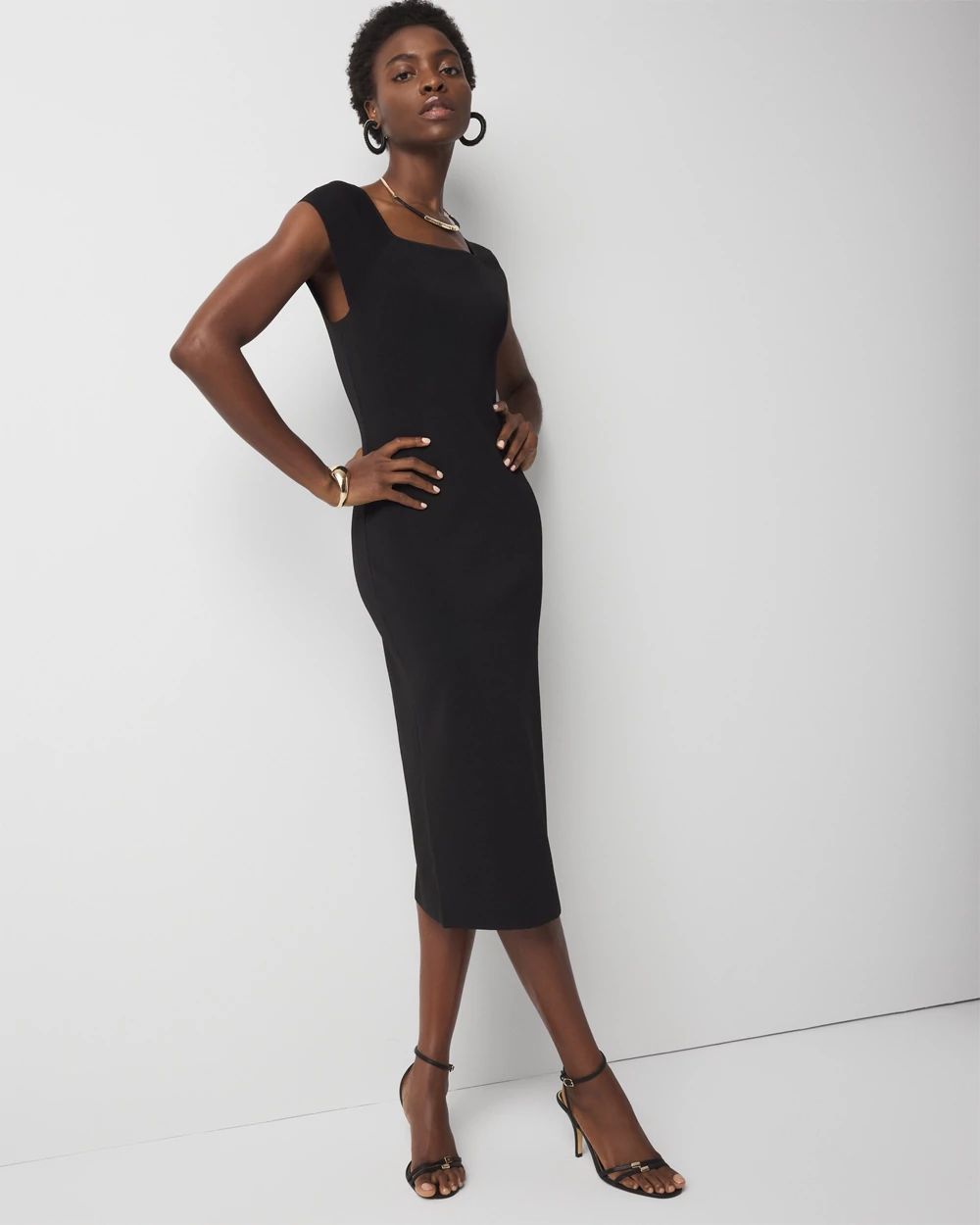 WHBM FORME™ Ribbed Stretch Sweater Dress