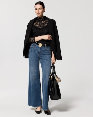 Lace Mockneck Long Sleeve Top click to view larger image.