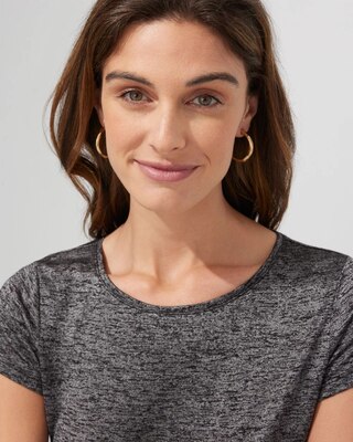 Outlet WHBM Print Crew-Neck Foundation Tee