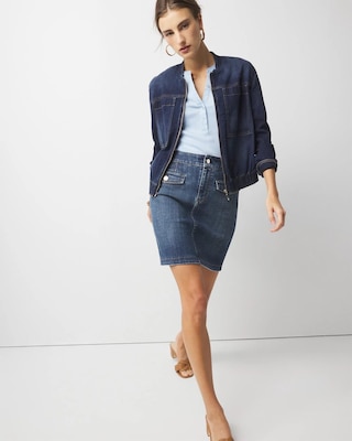 Denim Mini Skirt click to view larger image.