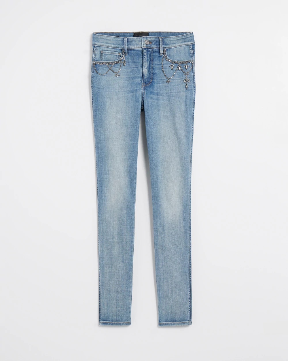 High-Rise Everyday Stretch Embellished Skinny Jeans