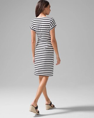 Short-sleeve Slub Mini Dress