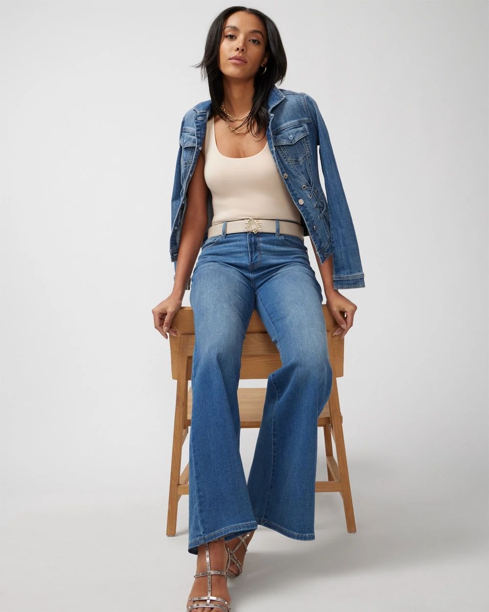 WHBM FORME™ All Ways Stretch Dual Neck Tank click to view larger image.