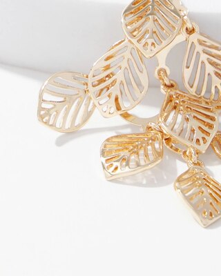 Gold Leaf Statement Earrings