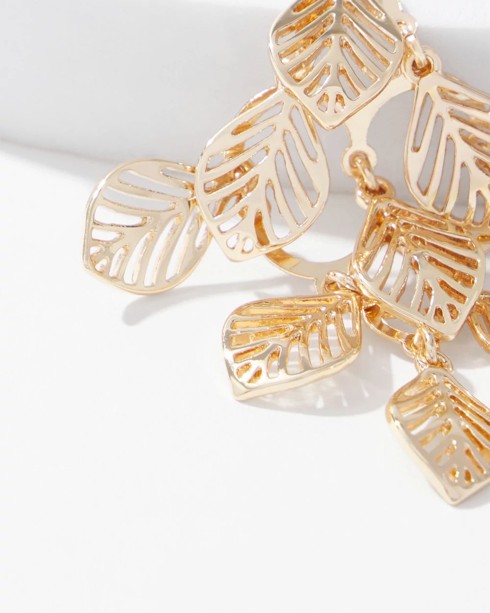 Gold Leaf Statement Earrings