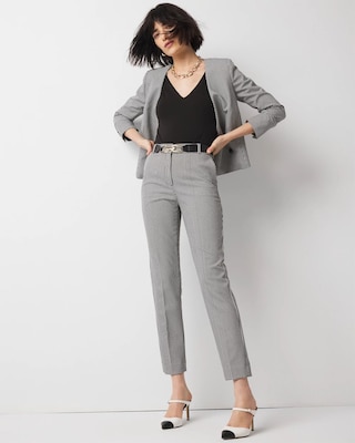 WHBM® Elle Slim Ankle in Gingham click to view larger image.