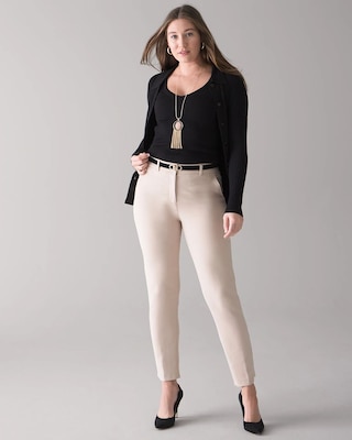 WHBM® Elle Slim Ankle Comfort Stretch Pants click to view larger image.