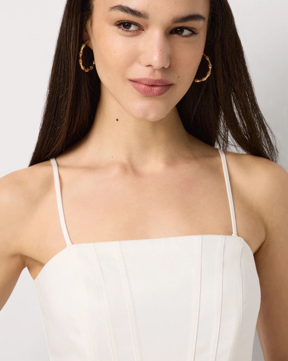 Tie-Waist Peplum Bustier click to view larger image.