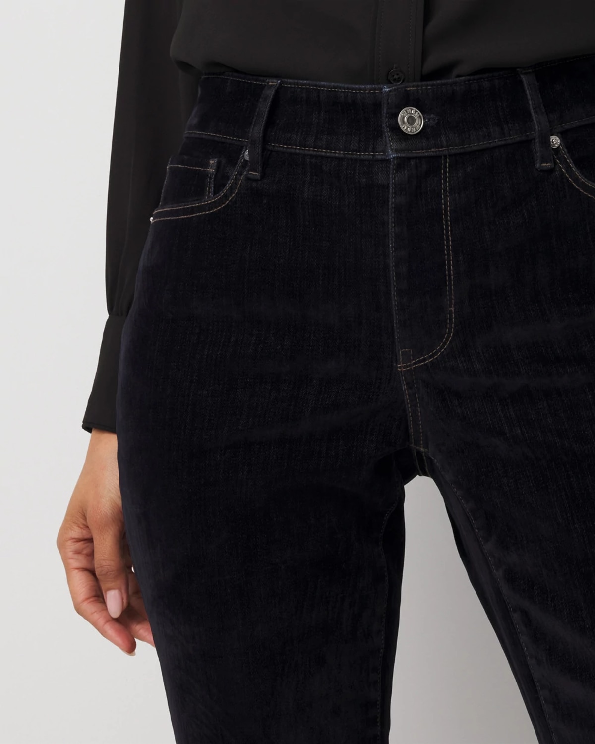 White House Black Market Flocked Denim Mid-rise Bootcut Jeans