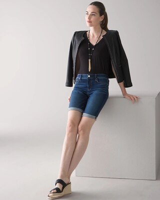 Mid-Rise Everyday Soft Denim™ Bermuda Shorts