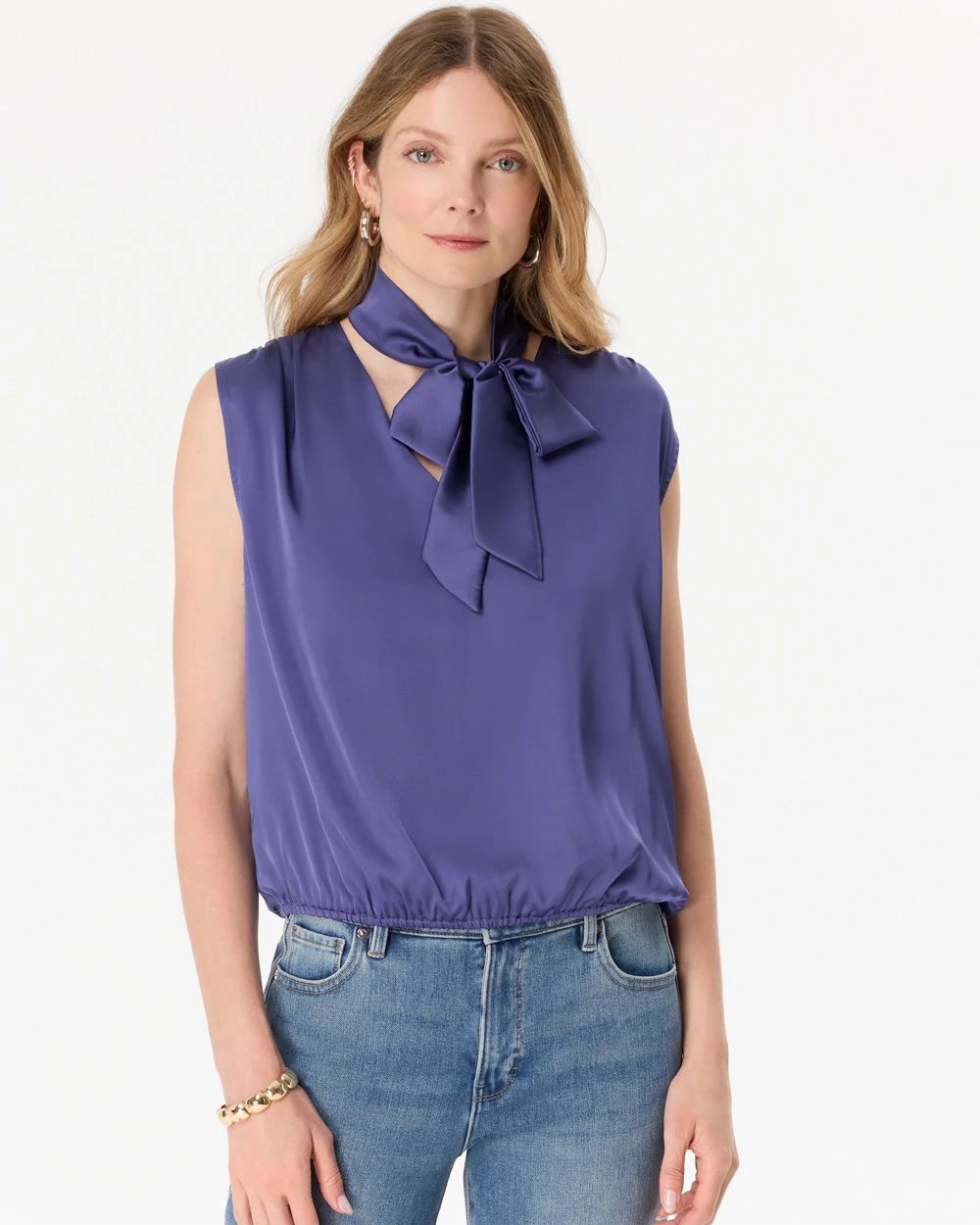 Removable Tie-Neck Top