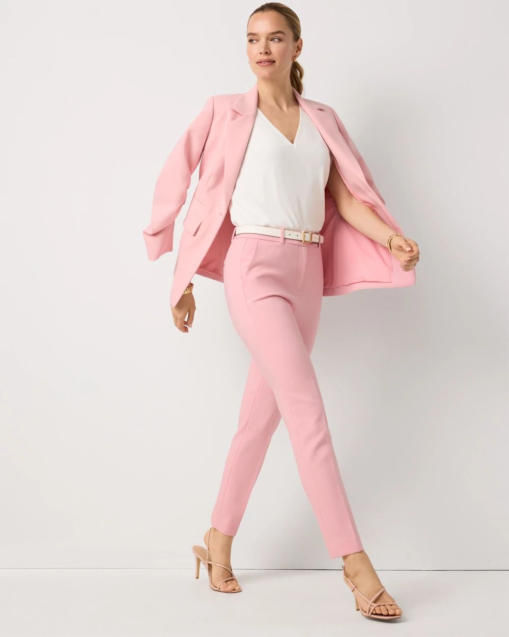 Petite Luxe Stretch High-Rise Elle Slim Ankle Pant