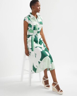 Floral Utility Shirt Dress