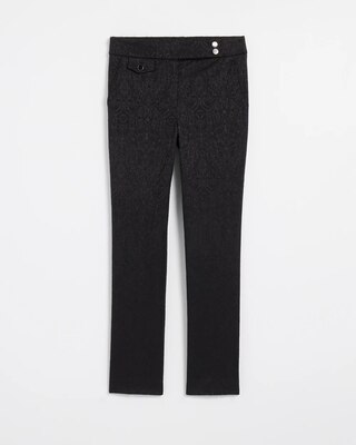 Jacquard Straight Ankle Pant