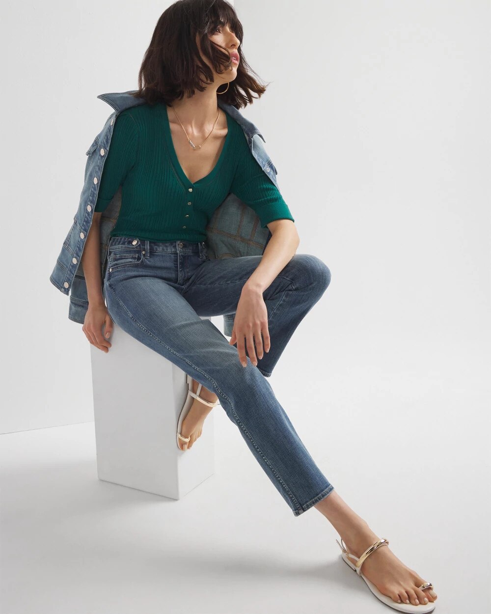 Everyday Stretch Tab Straight Jeans - image 4