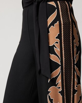 Matte Jersey Belted Wide Leg Pant