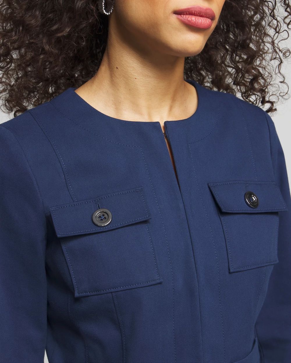 Outlet WHBM Long Sleeve Collarless Jacket