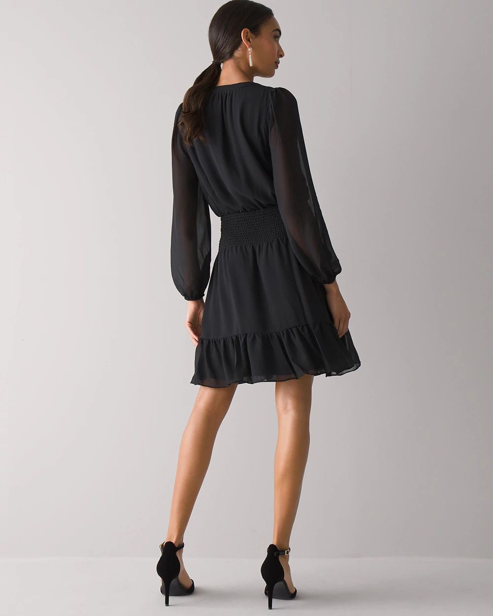 Smocked Blouson Dress