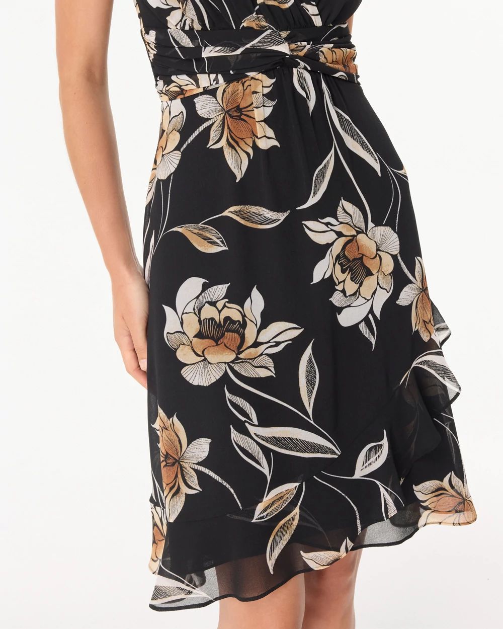 Ruched Chiffon Dress click to view larger image.