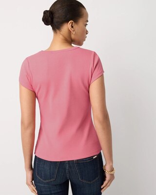 WHBM FORME™ Ribbed Scoop Neck Tee click to view larger image.