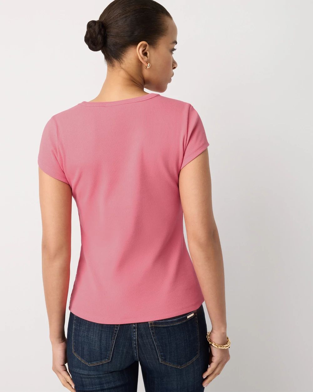 WHBM FORME™ Ribbed Scoop Neck Tee